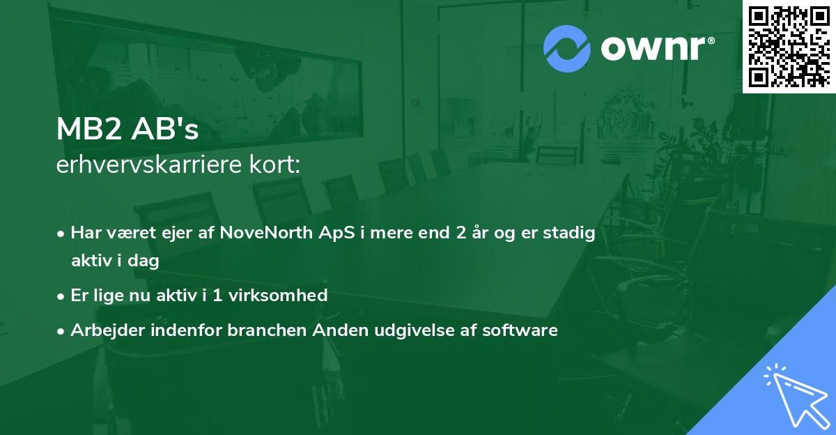 MB2 AB's erhvervskarriere kort