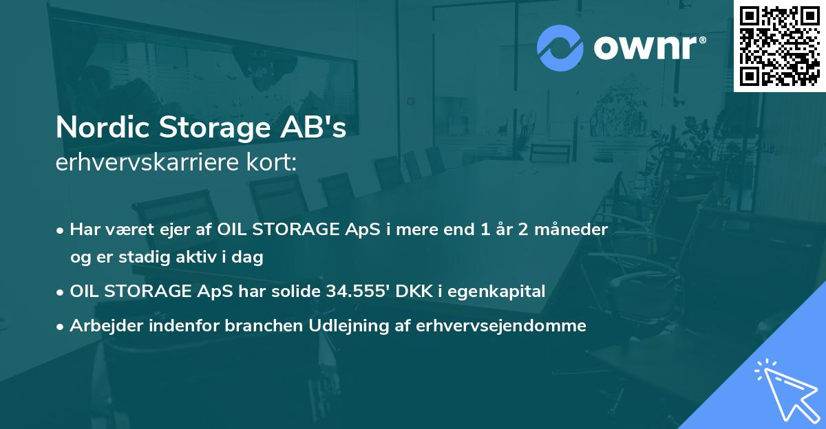 Nordic Storage AB's erhvervskarriere kort