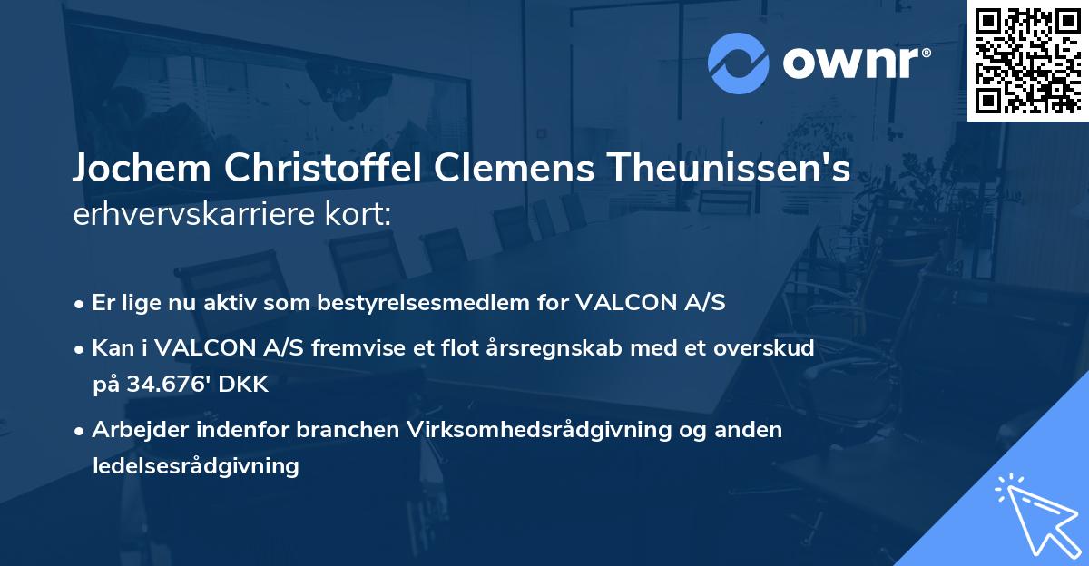 Jochem Christoffel Clemens Theunissen's erhvervskarriere kort