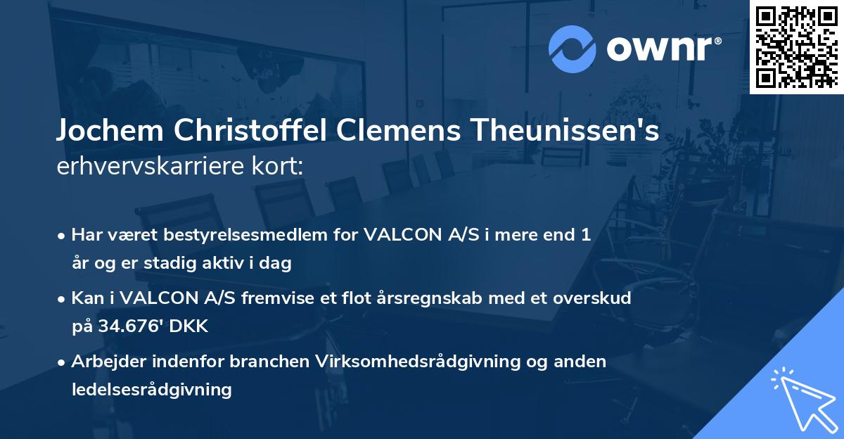 Jochem Christoffel Clemens Theunissen's erhvervskarriere kort