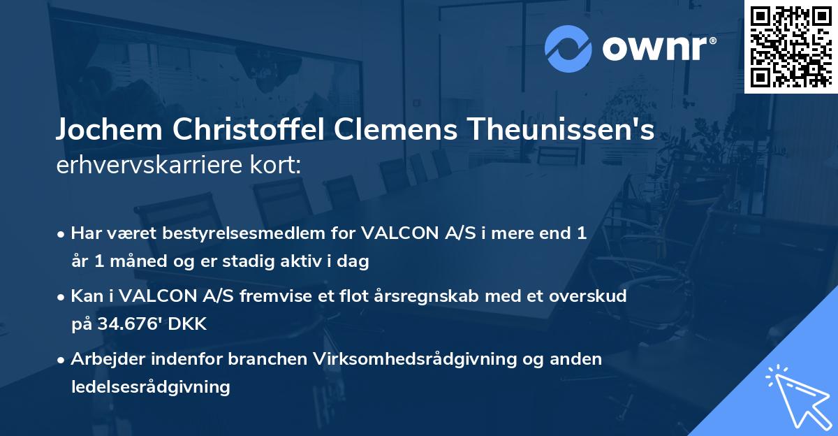 Jochem Christoffel Clemens Theunissen's erhvervskarriere kort