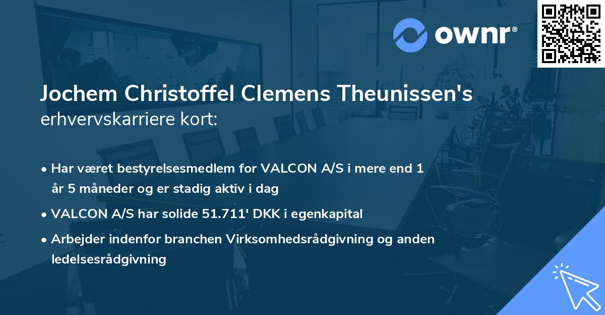 Jochem Christoffel Clemens Theunissen's erhvervskarriere kort