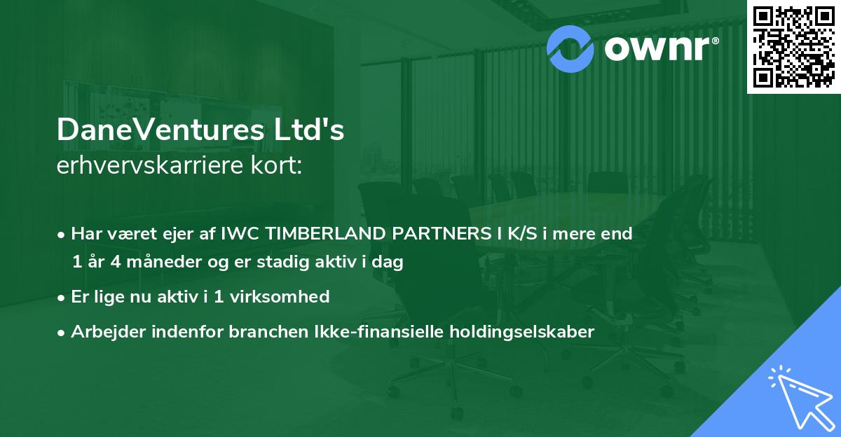 DaneVentures Ltd's erhvervskarriere kort
