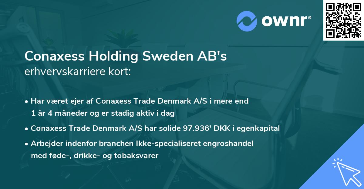Conaxess Holding Sweden AB's erhvervskarriere kort