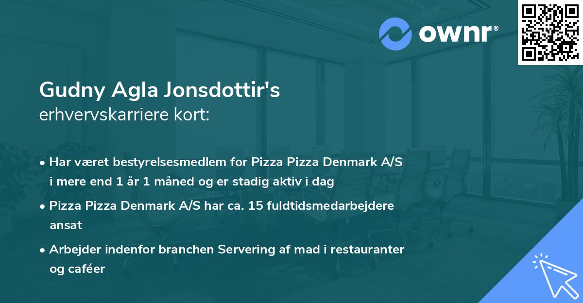 Gudny Agla Jonsdottir's erhvervskarriere kort