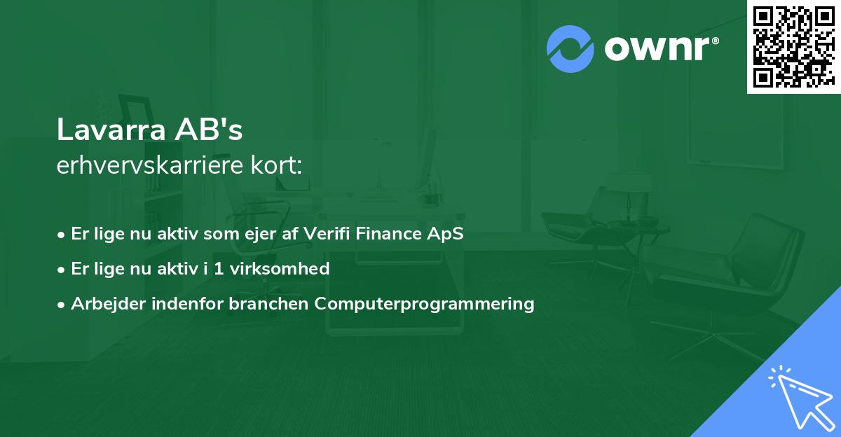 Lavarra AB's erhvervskarriere kort