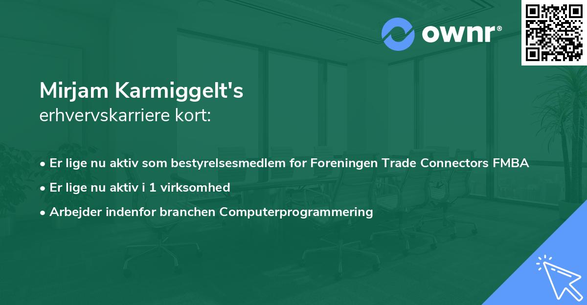 Mirjam Karmiggelt's erhvervskarriere kort