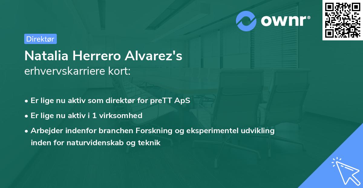Natalia Herrero Alvarez's erhvervskarriere kort