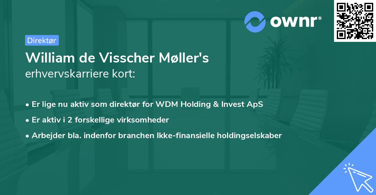 William de Visscher Møller's erhvervskarriere kort