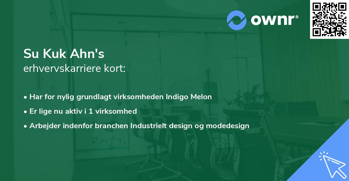 Su Kuk Ahn's erhvervskarriere kort