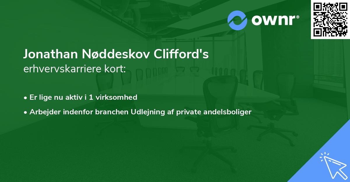 Jonathan Nøddeskov Clifford's erhvervskarriere kort
