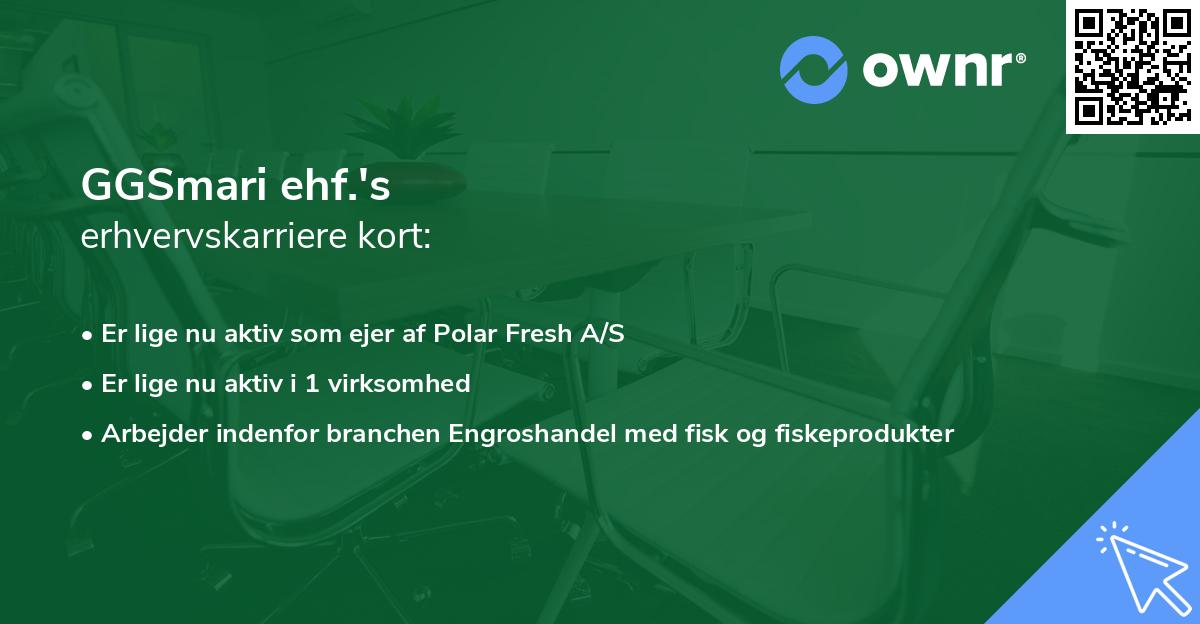 GGSmari ehf.'s erhvervskarriere kort