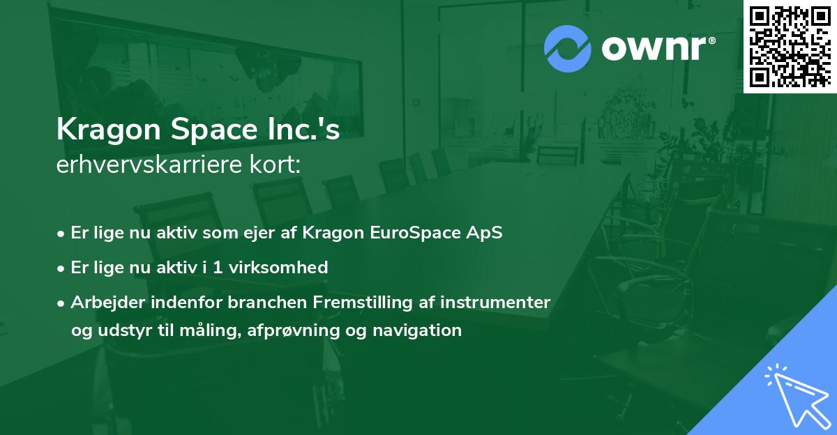 Kragon Space Inc.'s erhvervskarriere kort