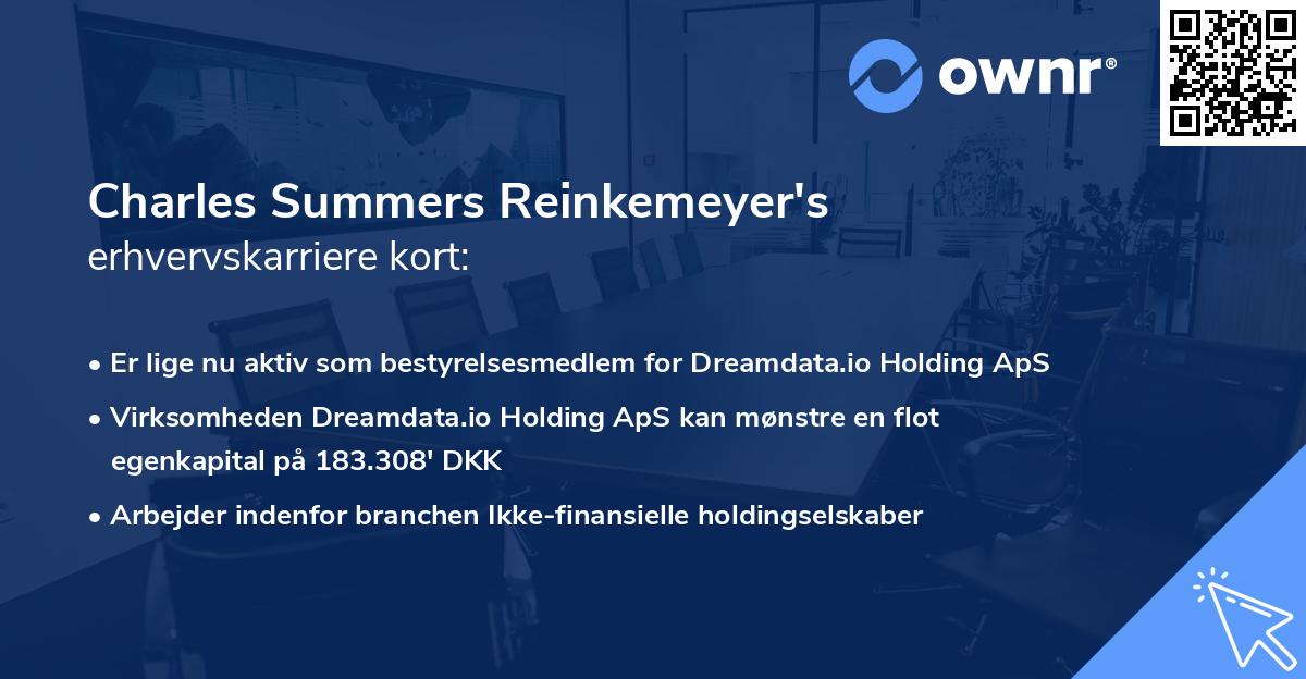 Charles Summers Reinkemeyer's erhvervskarriere kort