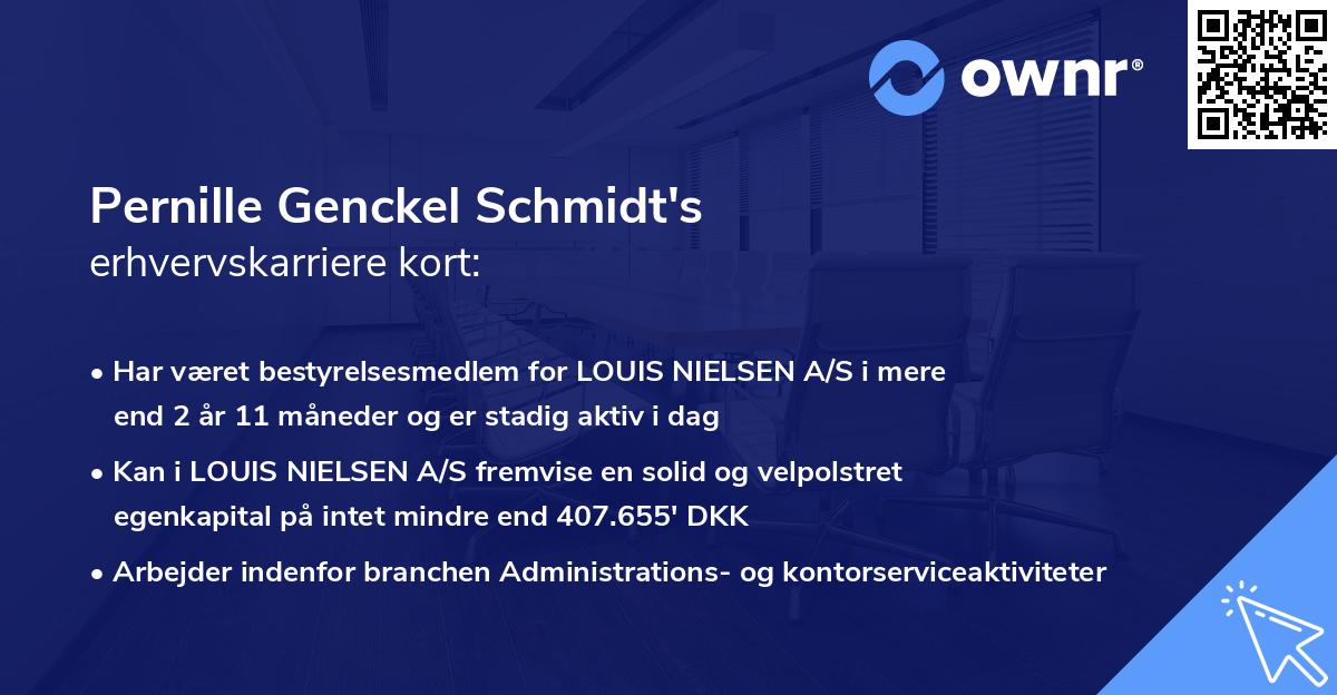 Pernille Genckel Schmidt's erhvervskarriere kort