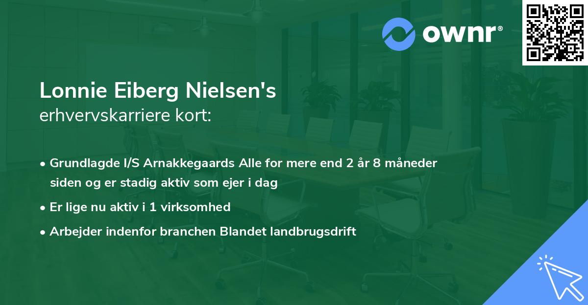 Lonnie Eiberg Nielsen's erhvervskarriere kort