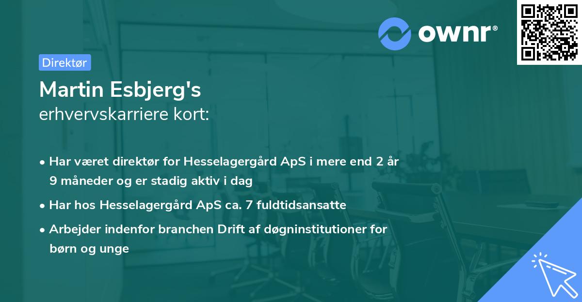 Martin Esbjerg's erhvervskarriere kort