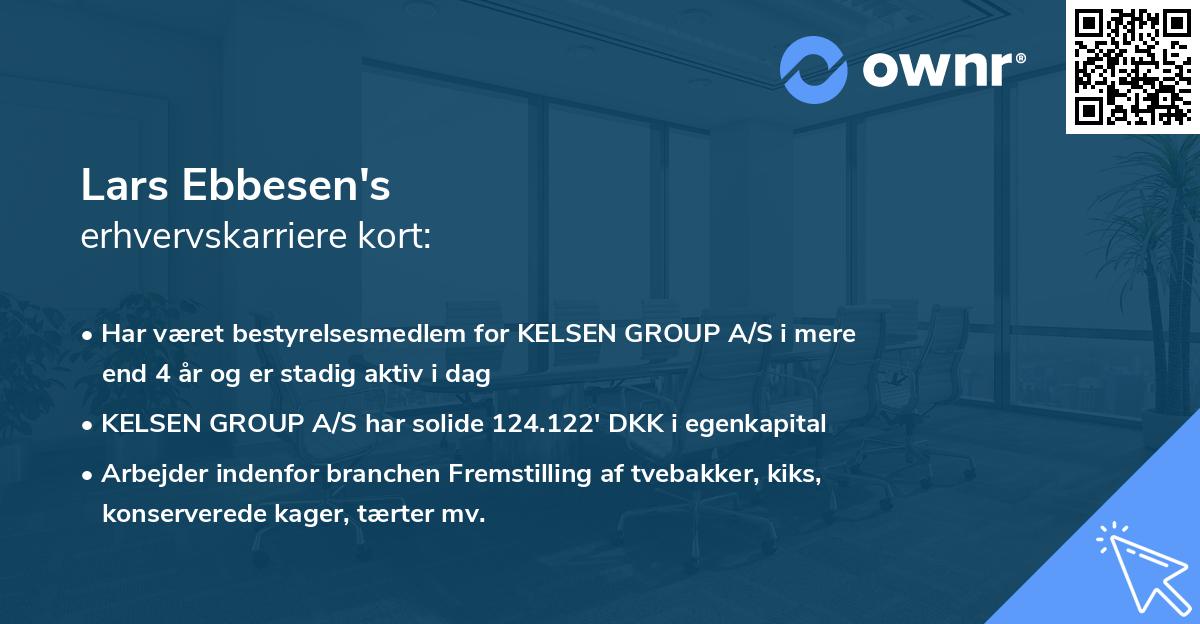 Lars Ebbesen's erhvervskarriere kort