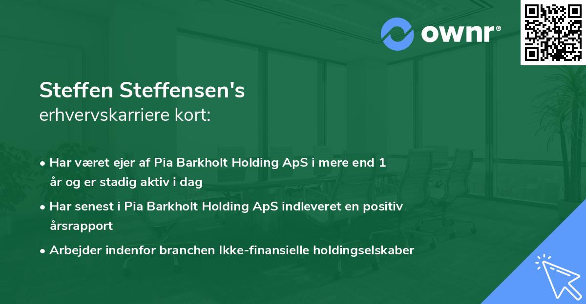 Steffen Steffensen's erhvervskarriere kort
