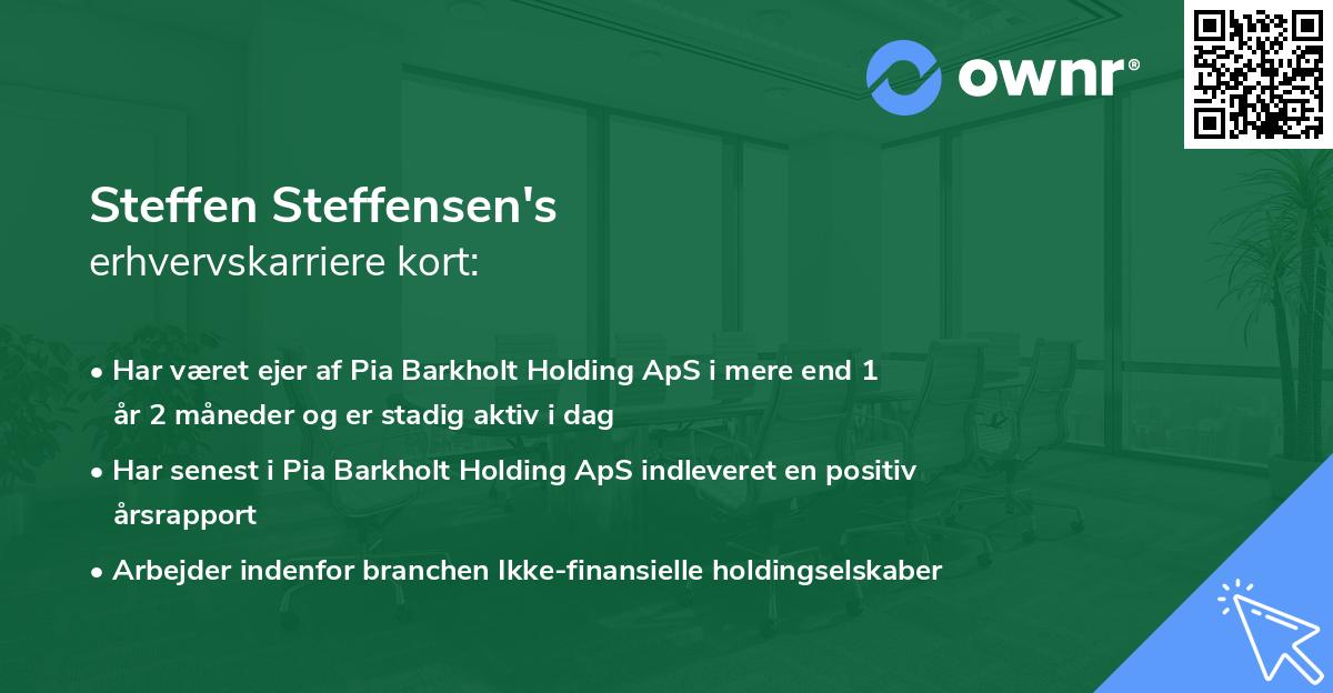 Steffen Steffensen's erhvervskarriere kort