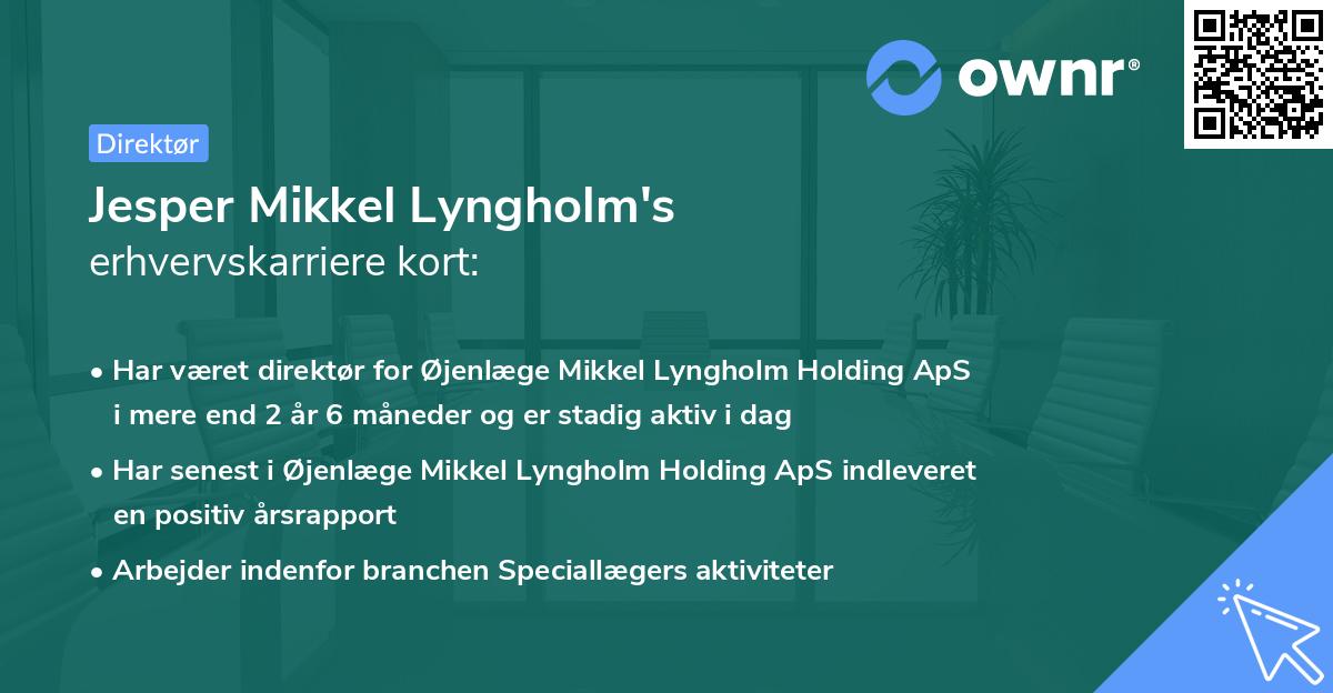 Jesper Mikkel Lyngholm's erhvervskarriere kort