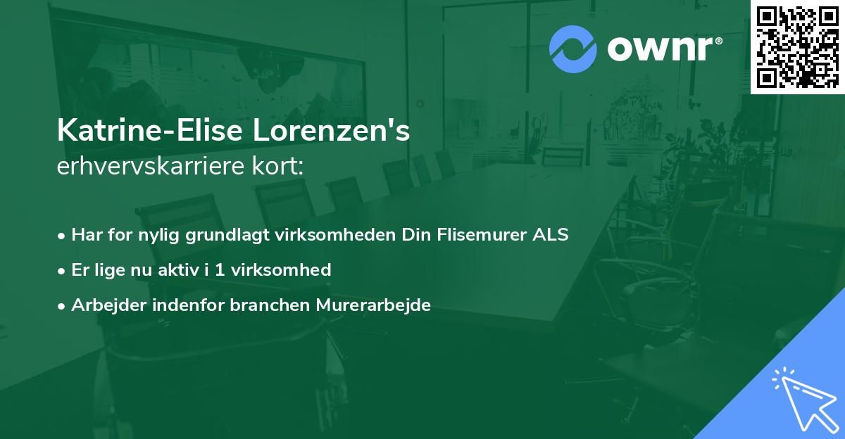 Katrine-Elise Lorenzen's erhvervskarriere kort