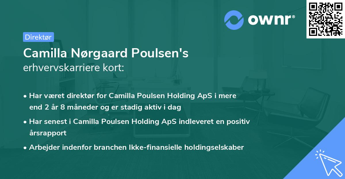 Camilla Nørgaard Poulsen's erhvervskarriere kort