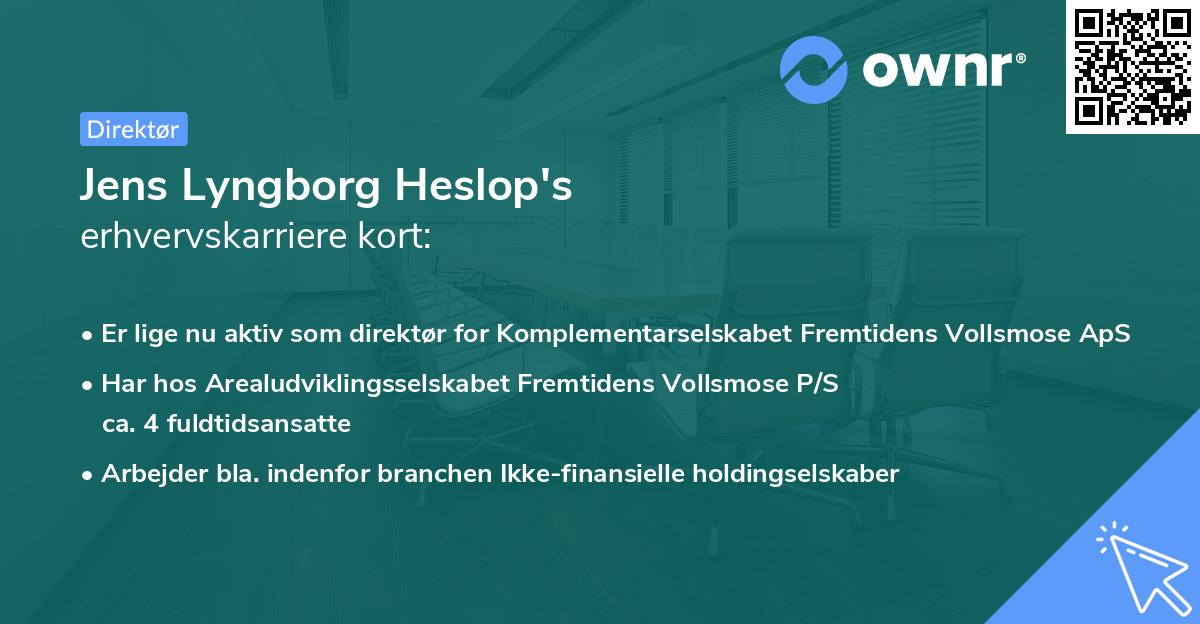Jens Lyngborg Heslop's erhvervskarriere kort