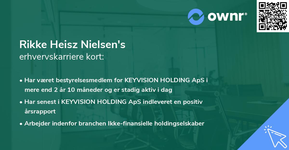 Rikke Heisz Nielsen's erhvervskarriere kort