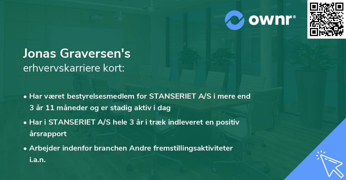 Jonas Graversen's erhvervskarriere kort