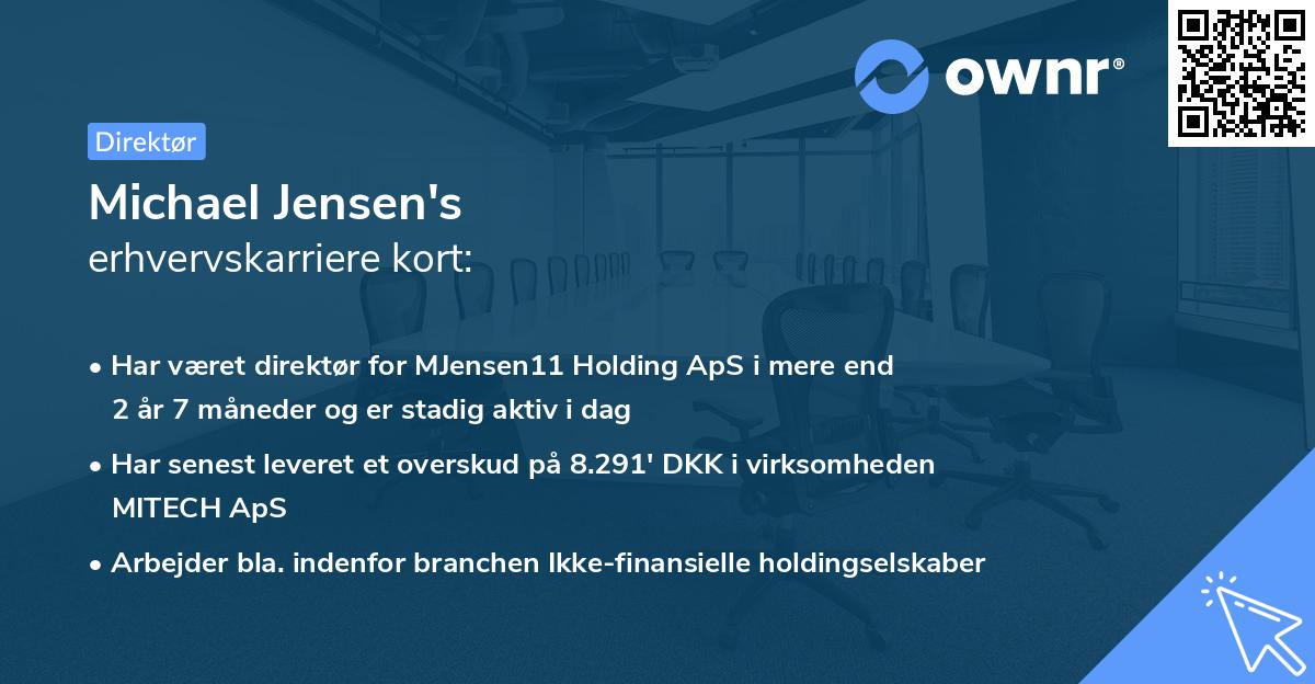 Michael Jensen's erhvervskarriere kort
