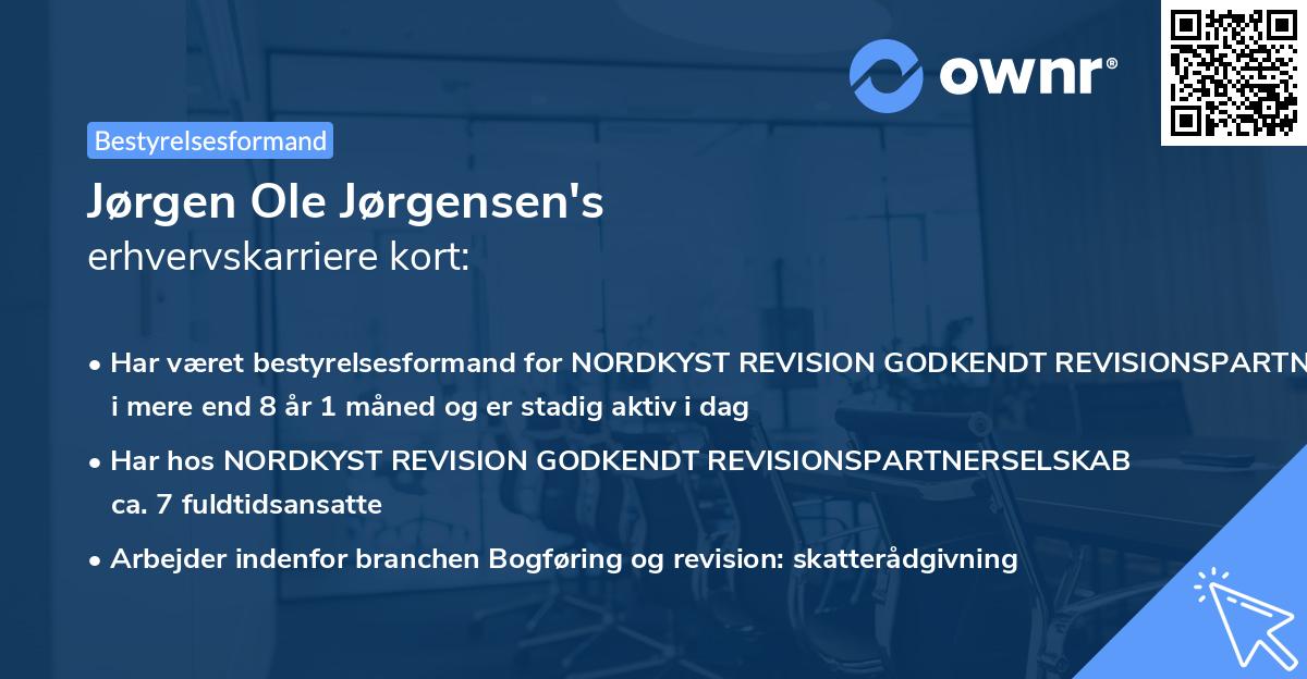 Jørgen Ole Jørgensen's erhvervskarriere kort