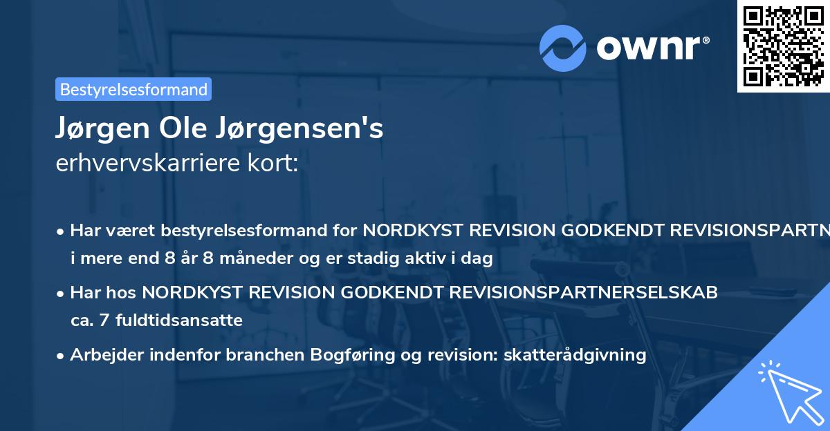 Jørgen Ole Jørgensen's erhvervskarriere kort