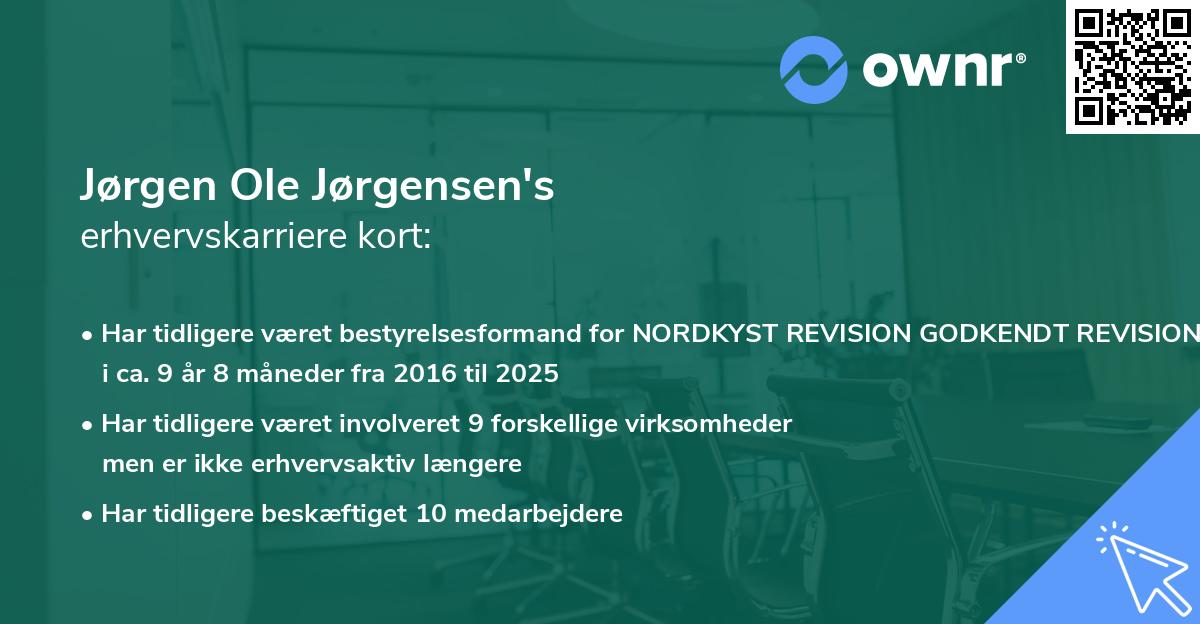 Jørgen Ole Jørgensen's erhvervskarriere kort