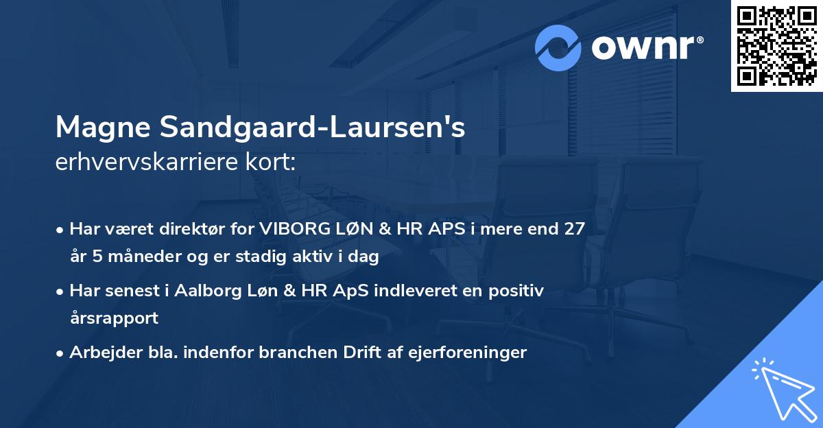Magne Sandgaard-Laursen's erhvervskarriere kort