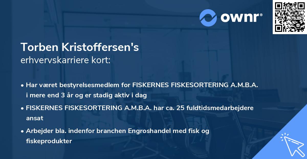 Torben Kristoffersen's erhvervskarriere kort