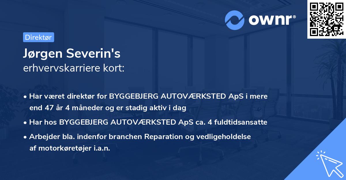 Jørgen Severin's erhvervskarriere kort