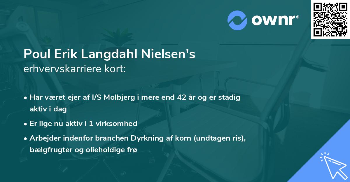 Poul Erik Langdahl Nielsen's erhvervskarriere kort