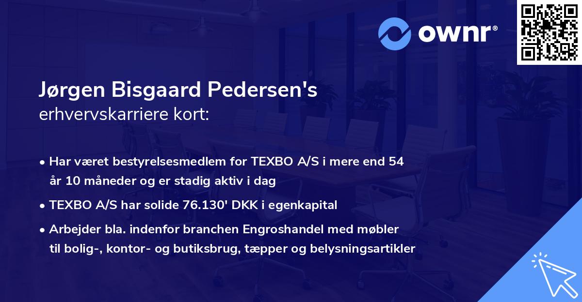 Jørgen Bisgaard Pedersen's erhvervskarriere kort