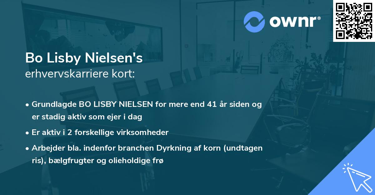 Bo Lisby Nielsen's erhvervskarriere kort