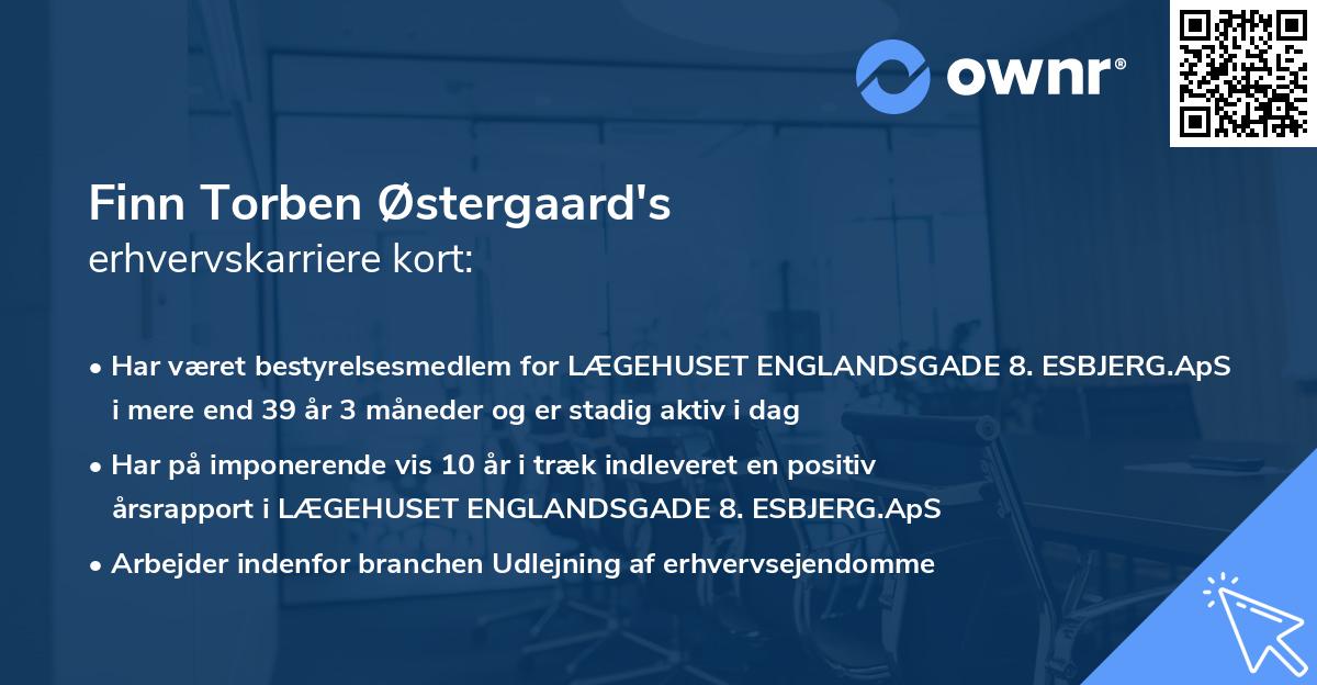 Finn Torben Østergaard's erhvervskarriere kort