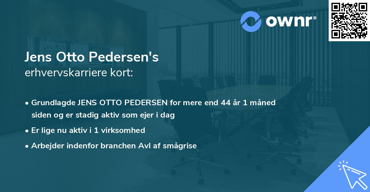 Jens Otto Pedersen's erhvervskarriere kort