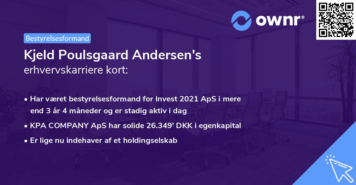 Kjeld Poulsgaard Andersen's erhvervskarriere kort