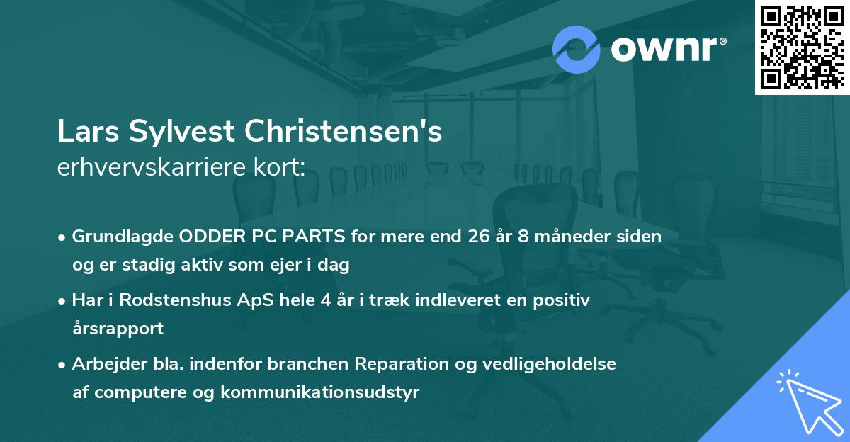 Lars Sylvest Christensen's erhvervskarriere kort