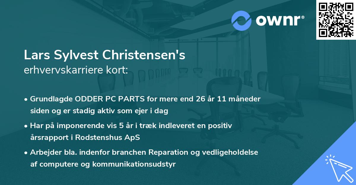 Lars Sylvest Christensen's erhvervskarriere kort