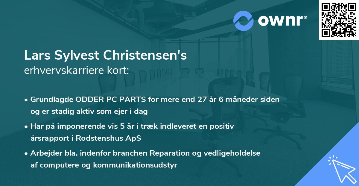 Lars Sylvest Christensen's erhvervskarriere kort