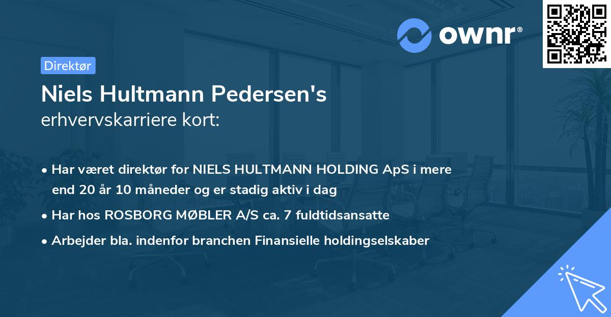 Niels Hultmann Pedersen's erhvervskarriere kort