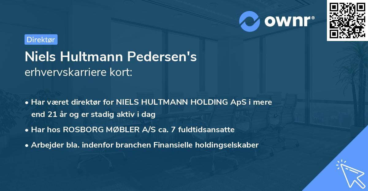 Niels Hultmann Pedersen's erhvervskarriere kort