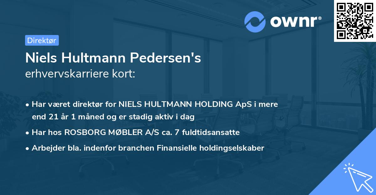 Niels Hultmann Pedersen's erhvervskarriere kort