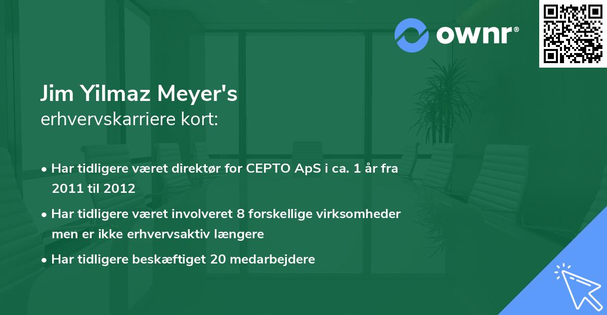 Jim Yilmaz Meyer's erhvervskarriere kort
